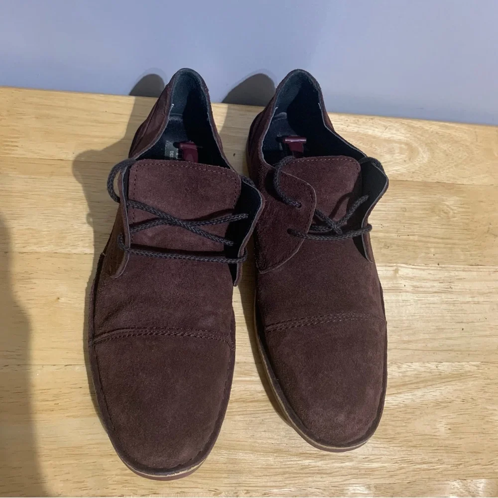 Italian Designed Vito‎ Rossi Men’s Derby Brown Leather Shoes Size 8